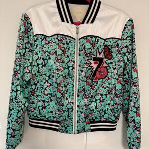 NWOT Maje Floral Bomber Jacket — Size 40 (US 8)